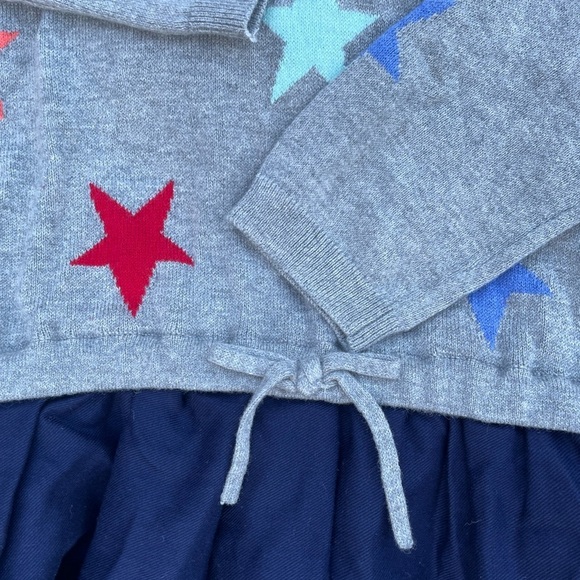 NWT - Gap Kids Girls Drop Waist Star Sweater Dress w Full Skirt - Size L (10) - Picture 2 of 7